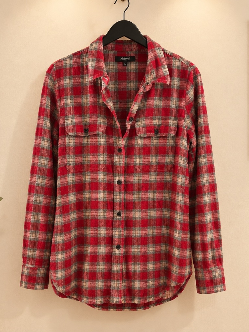 Madewell Red Plaid Button-Down Shirt